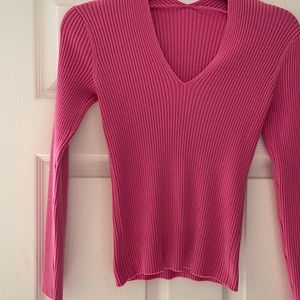 Bright pink long sleeve shirt